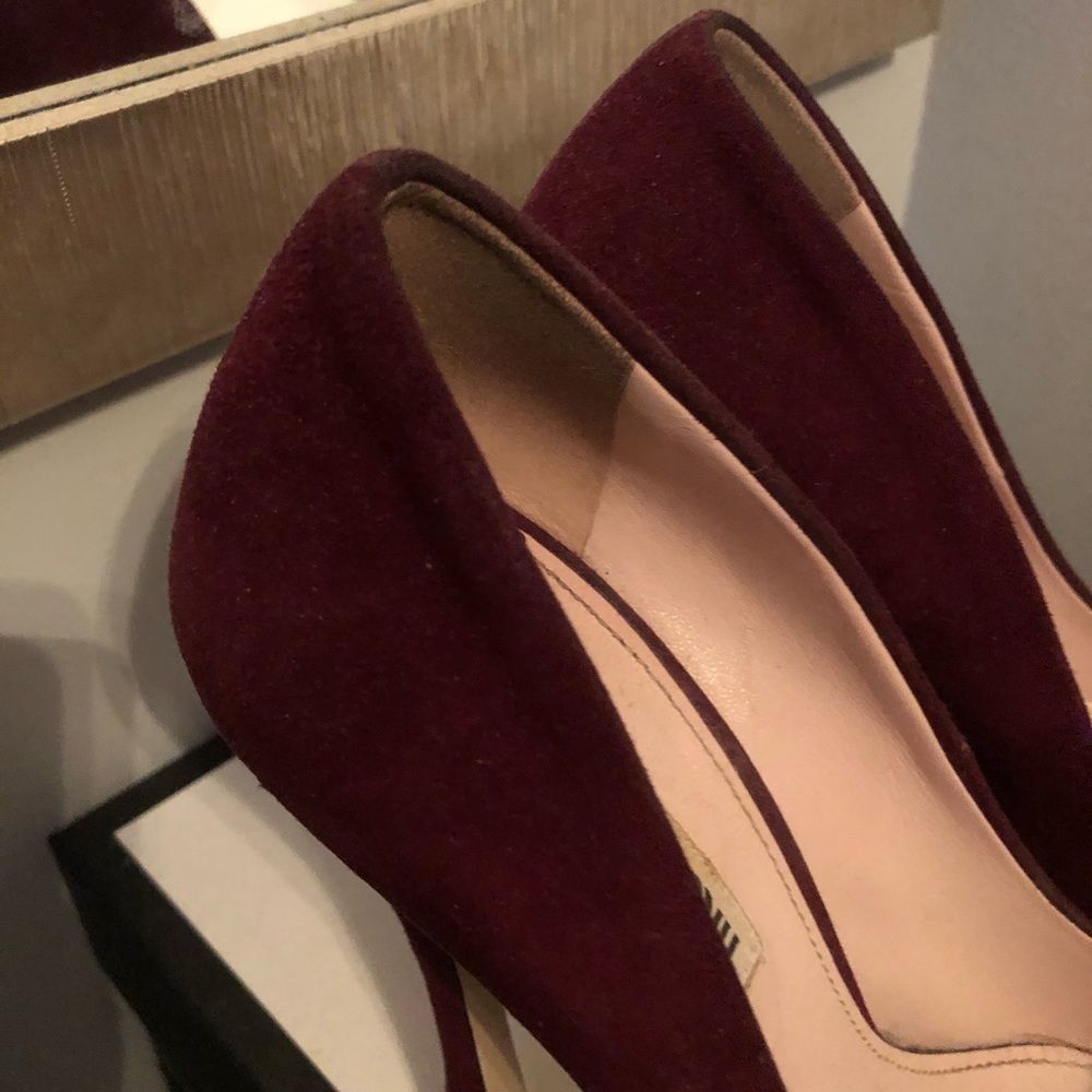 Miu Miu Suede Platform Heels Size 40 - image 3